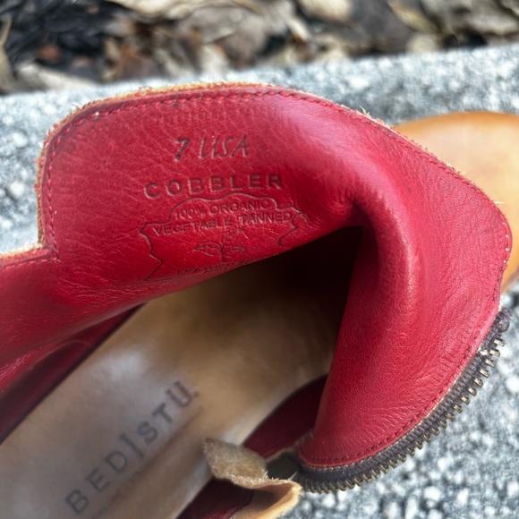 Bed Stu Lydyi platform Leather Ankle Boots Size 7 - Picture 11 of 12